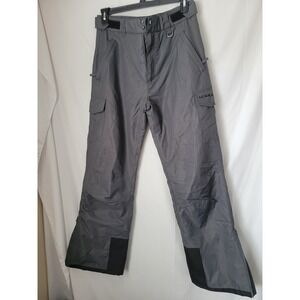 HISEA Men's Gray Insulated Snow Ski Pants Winter Outdoor Waterproof Size M Tall